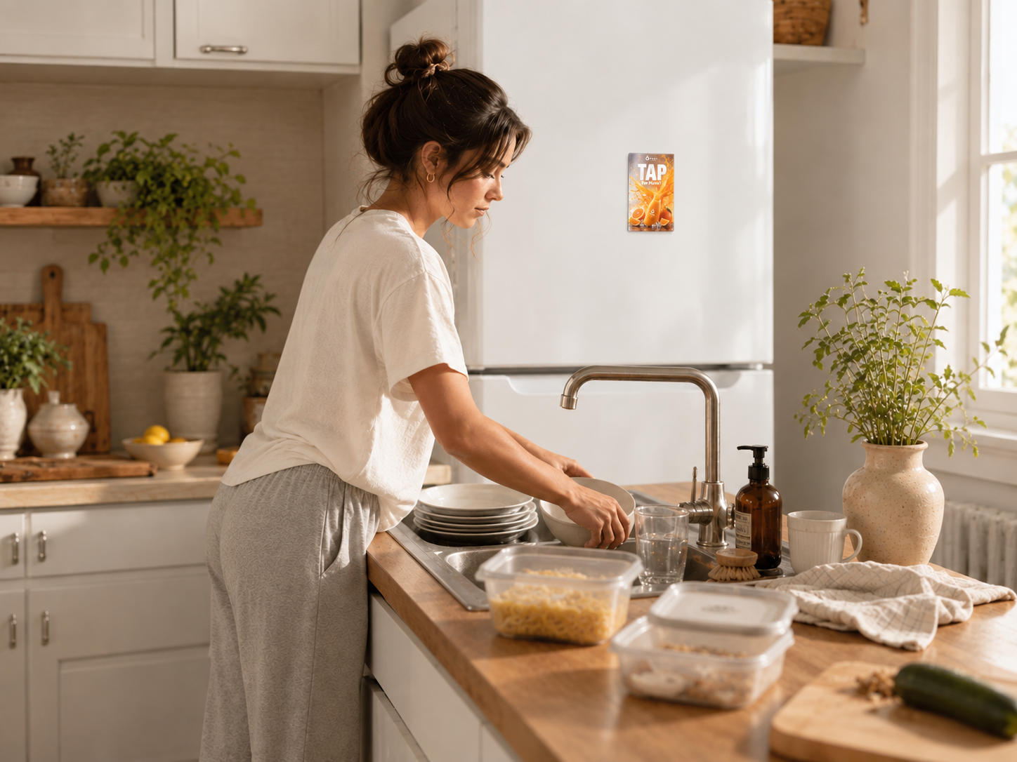 Post-meal kitchen cleanup